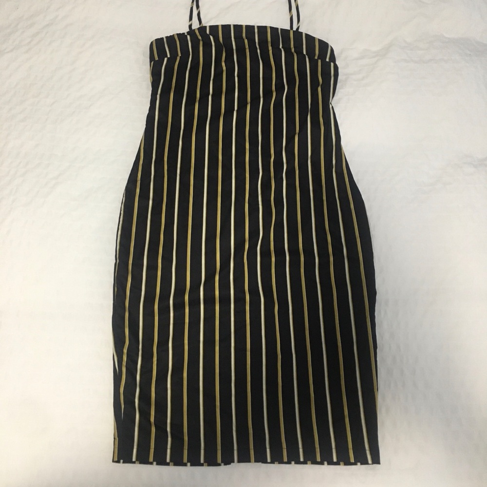 Revolve striped black shift dress